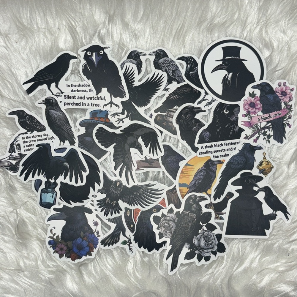 26 Crow Stickers🐦‍⬛🖤